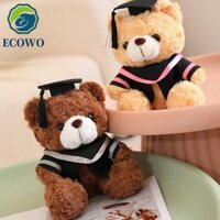 Aquagem Bachelor Bear Plush Toy, Búp bê gấu tốt nghiệp mũ bác sĩ nhồi bông 23 / 28cm, Quà tặng kỷ niệm Búp bê động vật gấu mềm dễ thương Lễ kỷ niệm sinh viên tốt nghiệp