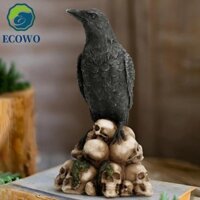 Aquagem Mèo Crows Tượng, Đồ thủ công bằng nhựa bí ẩn Bộ xương động vật Các bức tượng nhỏ, Đạo cụ chụp ảnh Thực tế Bộ xương thủ công đáng sợ Đồ trang trí Trang trí nội thất ngoài trời trong nhà