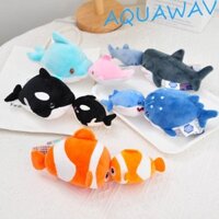 Aquawav Búp bê cá mập cá heo, Mô hình nụ hôn giữa cha mẹ và con cái Đồ chơi sang trọng động vật biển, Mô phỏng vui nhộn Cá Orca Hoạt hình Dây kéo Đồ chơi trẻ em sang trọng