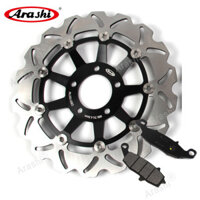 Arashi 300mm CNC Full Nổi Đĩa Phanh Trước Cánh Quạt Phanh Hữu Cơ Cho SUZUKI GSX 750 GSX750 1998 1999 2000 2001 2022 2003 Xe Máy Đĩa Đĩa Đĩa
