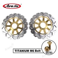 Arashi CNC Full Nổi Đĩa Phanh Trước Cánh Quạt Cho YAMAHA R1-Z 250 1997 / TZ GP 250 1996 1997 / XJR400 XJR 400 1995-2000 / FZR 600 1989 / FZR600R 1990-1995 Bu Lông Gắn