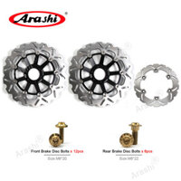 Arashi CNC Full Nổi Đĩa Phanh Trước Cánh Quạt Phanh Hữu Cơ Bộ Cho Xe HONDA CBR1100XX CBR 1100 XX 1997 1998 Xe Máy Đĩa Titan Gắn Bu Lông Phụ Kiện