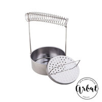 [ARBAT] Đồ cắm cọ sơn dầu inox có lò xo