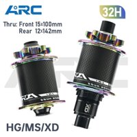 Arc MT010F / RCB PRO 28 / 32 Lỗ Sợi Carbon Kín Vòng Bi Xe Đạp Leo Núi Hub 6 * 3 Pawls Noisy Fat Hub Shimano 8-12s HG / MS / SRAM XD 12s