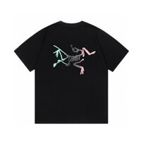 Arc 'TERYX Mới Ngoài Trời Mặt Sau Nhiều Màu Sắc In Hình Cotton Nguyên Chất Tay Ngắn Unisex