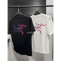 Arcteryx Gradient Logo In Hình Cổ Tròn Cotton Tay Ngắn Cặp Đôi Áo Thun Nữ