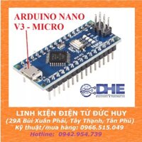 ARDUINO NANO V3 MICRO USB (Hàn chân sẵn)
