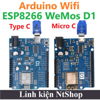 Arduino Wifi ESP8266 WeMos D1 CH340 cáp Micro C / Type C Vi điều khiển họ ESP Arduino