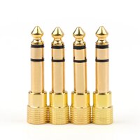 "Areyourshop 4 Pcs Adapter Gold Plug Audio Jack Trs 1/4 ""(6.3mm) To 1/8 Inch(3.5mm) - intl"