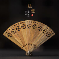 Argentina Xanh Đàn Hương Mini Quạt Hợp Thời Trang Quốc Gia Sáng Tạo Khắc Nhỏ Gấp Quạt Mặt Dây Chuyền Xe Treo Wenwan Hàng Thủ Công