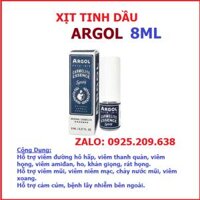 Argol Tinh Dầu Lọ Xịt 8ml Ba Lan