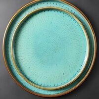 Arista - Đĩa sứ phẳng xanh ngọc 24 | 29cm