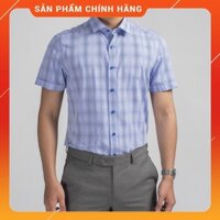 (Aristino chính hãng) Áo sơ mi ngắn tay Aristino ASS048S8 màu caro tăm sọc dọc