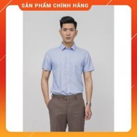 (Aristino chính hãng) Áo sơ mi ngắn tay Aristino ASS045S9 màu Xanh kẻ sọc trắng