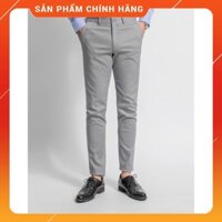 (Aristino chính hãng) Quần kaki nam Slim fit Aristino AKK01108 màu Xám 110 Dobby