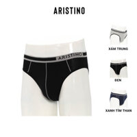 ARISTINO - Quần lót nam dáng briefs khỏe khắn, cạp chun dệt logo lệch nam tính, cotton kháng khuẩn - ABF1603