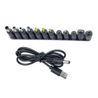 Arizo Đa Năng USB Sang 5 5x2 1mm 5V Dây Sạc Nguồn Dây Cáp + Bộ Chuyển Đổi