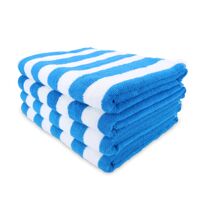 Arkwright California Cabana Striped Oversized Beach Towel Pack of 4, Ringspun Cotton Double Yarn Strength, Perfect Pool Towel, Beach Towel, Bath To...