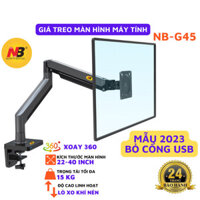 Arm màn hình máy tính NB G45, giá treo màn hình máy tính NB G45 22-40 inch, tải trọng 15kg - GDCT