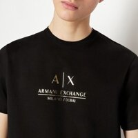 Armani / Áo thun ngắn tay in Logo thời trang nam mới bằng Cotton nguyên chất