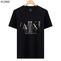 Armani9324 Phong Cách Mới In Hình Ngắn Tay Nguyên Chất Cotton Nam Nữ