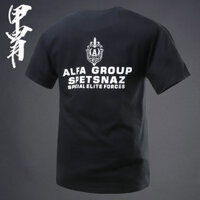 Armor Sản phẩm mới Alpha Xô Viết Lưỡi Đỏ Ngoài Trời Cotton Nguyên Chất Chiến Thuật Áo Thun Tay Ngắn Cho Nam Quân Đội Người Hâm Mộ