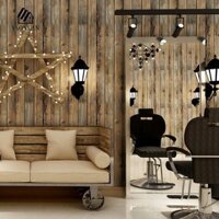 Aroma Gỗ Hạt Giấy Dán Tường Chống Dầu Cải Tiến Nhà Tự Dính PVC Có Thể Tháo Rời Retro Tủ Lạnh Trang Trí Nội Thất Giấy Dán Tường