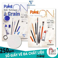[ARTDOOR] Sổ vẽ màu nước CLAIREFONTAINE Paint On Pad dạng sổ xé dày 250gsm (vân mịn/ nổi)