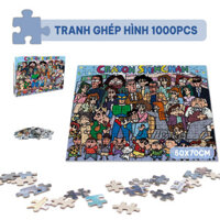 [ARTISAN] 1000 PCS, bộ xếp hình, bút chì màu shin-chan, bộ trẻ em, quà tặng 50x70 cm