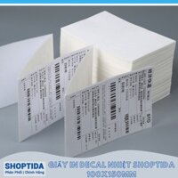 AS1 PBO Giấy in nhiệt A6 3000 tờ in đơn hàng, tem, mã vạch, phiếu gửi hàng, decal, dán, cho máy in bill và máy in nhiệt