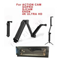 AS2 MEZ Gậy chụp ảnh 3 khúc dùng cho Gopro, Sjcam 13 AS2