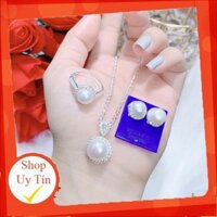 ❤️SALE KHỦNG❤️ Bộ Trang Sức Bạc 925 - Bộ Trang Sức N gọc Trai