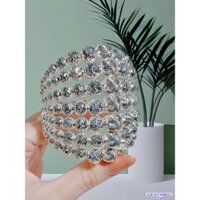 ❤️SẴN❤️  Vòng tay lắc tay bi bạc xi bạch kim siêu sáng cz thuỵ sĩ