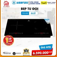 ASANZO BẾP ĐÔI ĐIỆN TỪ INVERTER IS-2T - Tiện ích, an toàn, tiết kiệm điện - Hàng Chính Hãng Bảo Hành 12 Tháng