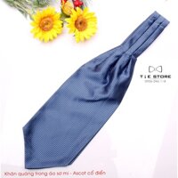 Ascot Cổ Điển - Khăn Quàng Trong Áo Sơ Mi, xanh họa tiết mờ