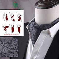 Ascot nam mẫu khăn tự thắt kiểu âu