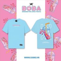 ASD TY Áo Thun Tay Lỡ Phom Rộng, Unisex giới tính 45-80kg, Trà Sữa BoBa 8 ASD