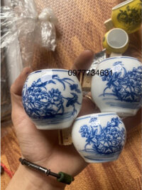 【ASDH】 Bộ 3 chiếc cóng sứ tai tre đục triện phụ kiện lồng chim hoạ mi, khướu giá rẻ