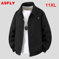 Asfly Mùa Xuân Thu Áo Chống Thấm Nước Nam 11XL Plus Kích Thước Hàng Hóa Áo Khoác Nam Thời Trang Áo Khoác Màu Trơn Size Lớn 11XL