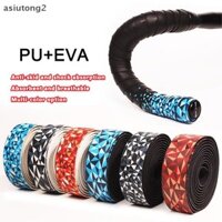[Asiutong] Băng ghi đông xe đạp đường trường PU Shock Xe đạp Tay cầm thanh băng W / Thanh cắm đầu phích cắm chống trượt Đai quấn chống rung Bartape
﻿ [Vn]