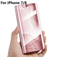 ASOME Gương Clear View Flip Cho iPhone 7 iPhone 8 Bao Da Ốp Lưng Cho iPhone 7 iPhone 8 Giá Đỡ dạng Flip Case