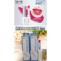 ❤️Son Môi Lip On Lip Water Color Màu Đỏ Cam, Hồng Đỏ 2,2g Có Cấp Ẩm, Dưỡng Môi Chính Hãng👄