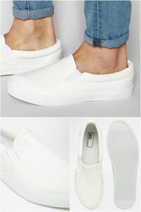 ASOS slip on da rắn trắng