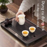 Asphalt Loại lưu trữ nước Kung Fu Bộ dụng cụ bằng gỗ tre Biển đơn giản Bàn pha khô Khay trà Amine dày đặc Trang chủ