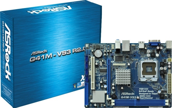 Bo mạch chủ (Mainboard) Asrock G41M-VS3 - Socket 775, Intel G41/ICH7, 2 x DIMM, Max  8GB, DDR3