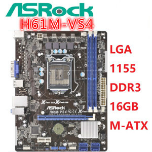 Bo mạch chủ (Mainboard) Asrock H61M-VS - Socket 1155, Intel H61, 2 x DIMM, Max 16GB, DDR3