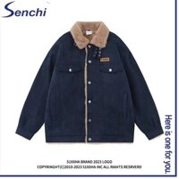 Asrv Lamb Wool Áo khoác độn bông Áo khoác nam mùa đông lót lông cừu Giữ ấm mới