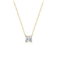 Asscher Moissanite Đá Quý Vòng Cổ Mặt Dây Chuyền Nữ Cưới Quyến Rũ Trang Sức Mỹ Thật Bạc 925