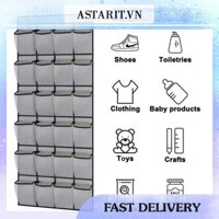 [Astarit.vn] Giá treo giày treo 24 túi phía sau cửa không dệt với 4 móc kim loại