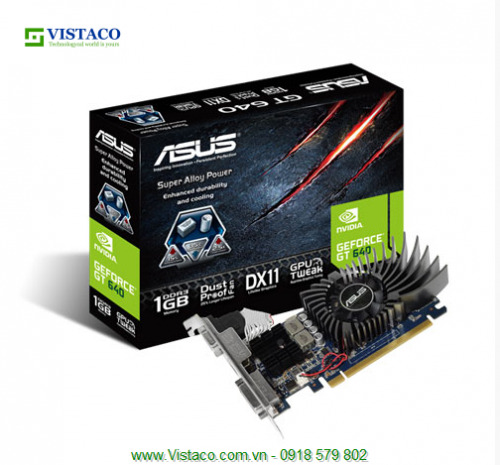 Card đồ họa (VGA Card) Asus GT640-1GD3-L - GeForce GT640, GDDR3, 1GB, 128-bit, PCI E 3.0